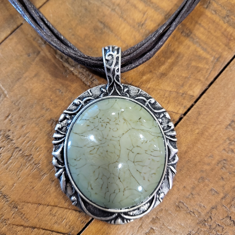 Necklace Turquoise Pendent Dual Side Design